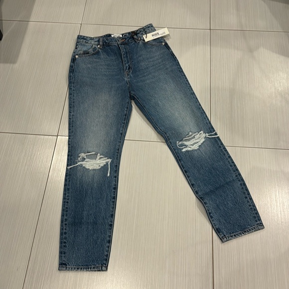 Rolla’s NWT Dusters High Rise Slim Distressed Jeans in Vintage Blue - Picture 4 of 12